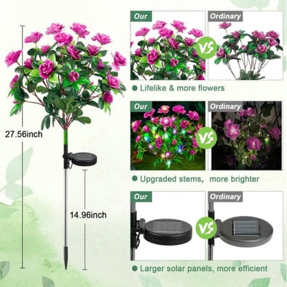 Simulation Azalea Flower Ground Stake Solar Light