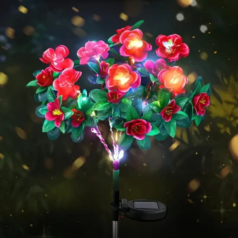 Simulation Azalea Flower Ground Stake Solar Light