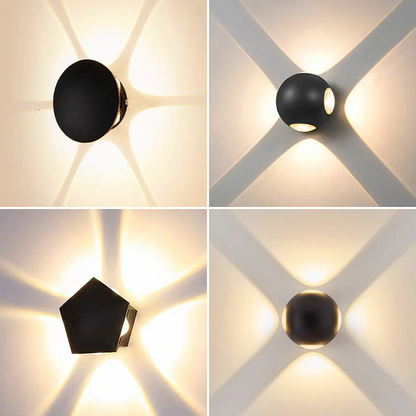 Modern LED Wall Sconce with Geometric Light Effect