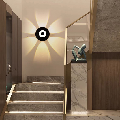 Modern LED Wall Sconce with Geometric Light Effect