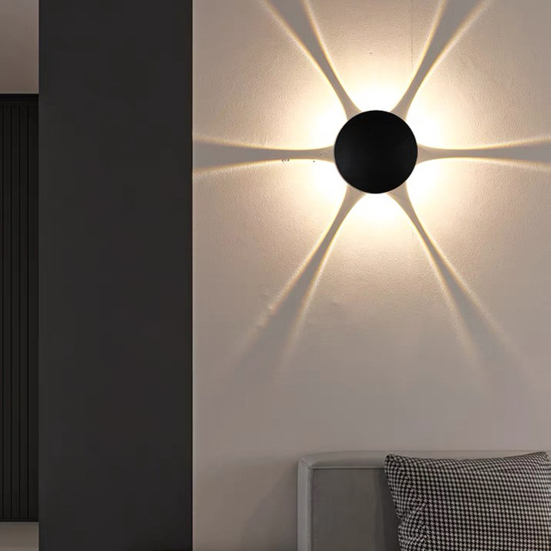 Modern LED Wall Sconce with Geometric Light Effect