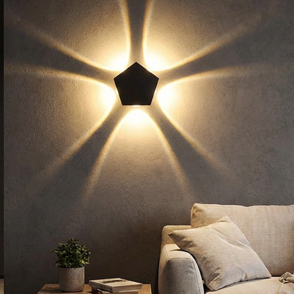 Modern LED Wall Sconce with Geometric Light Effect