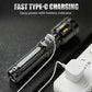 💎 Multifunctional Zoom LED Flashlight with Power Display – 500m Range, USB-C & 4 Lighting Modes