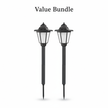 Vintage Solar-Powered Hexagonal Garden Lights