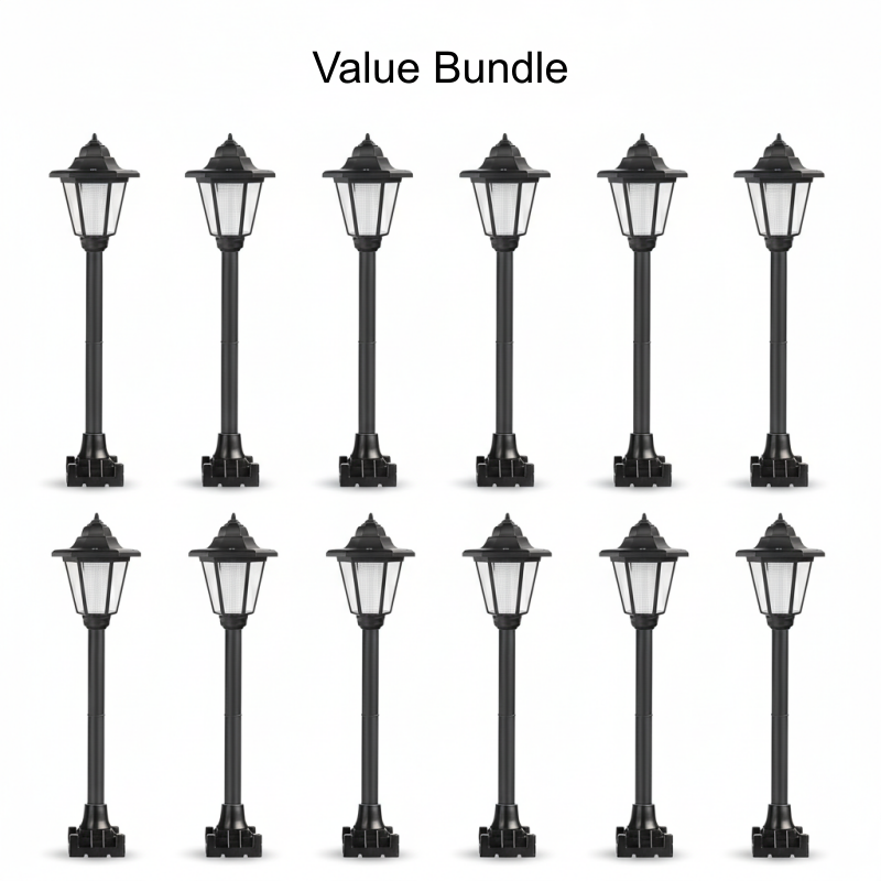 Vintage Solar-Powered Hexagonal Garden Lights