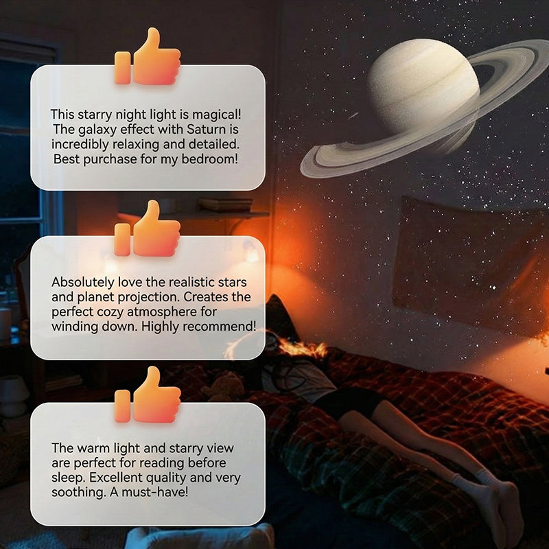🔭Starry Sky Projector – 2-in-1 Galaxy Light & Warm Night Lamp – USB Powered & Interchangeable Films 🌌