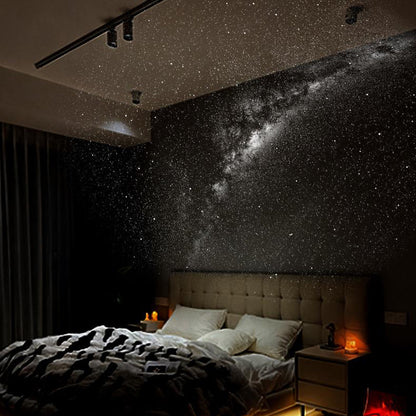 🔭Starry Sky Projector – 2-in-1 Galaxy Light & Warm Night Lamp – USB Powered & Interchangeable Films 🌌