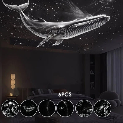 🔭Starry Sky Projector – 2-in-1 Galaxy Light & Warm Night Lamp – USB Powered & Interchangeable Films 🌌