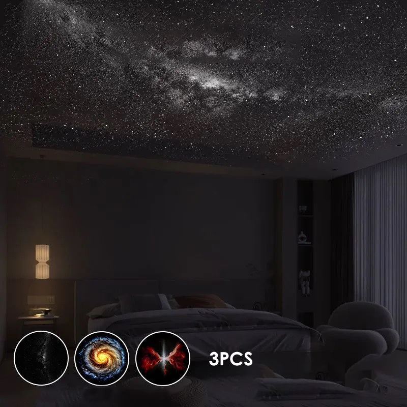 🔭Starry Sky Projector – 2-in-1 Galaxy Light & Warm Night Lamp – USB Powered & Interchangeable Films 🌌