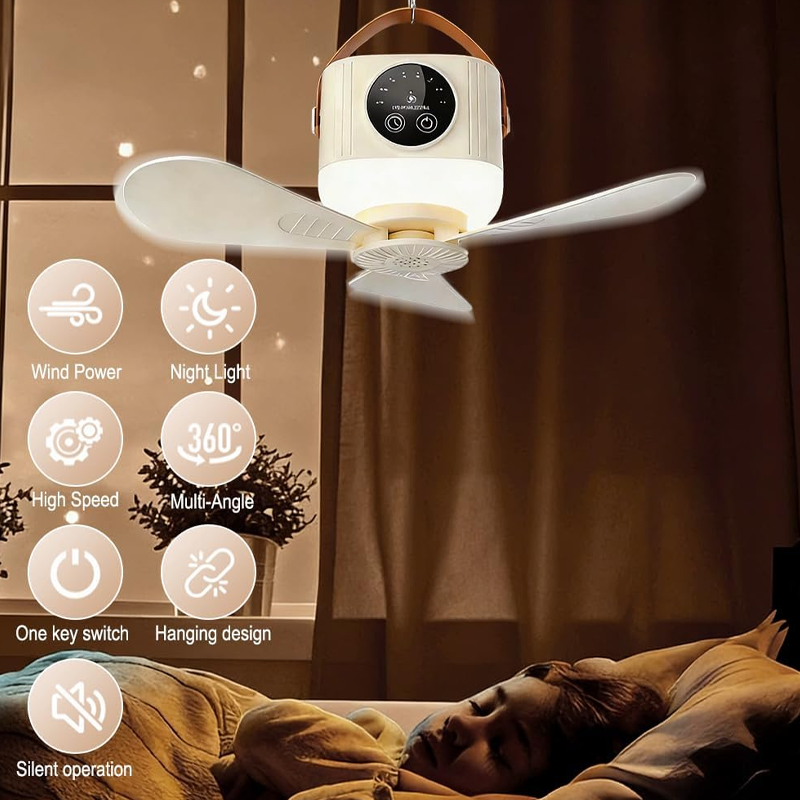 Portable Ceiling Fan with Remote Control
