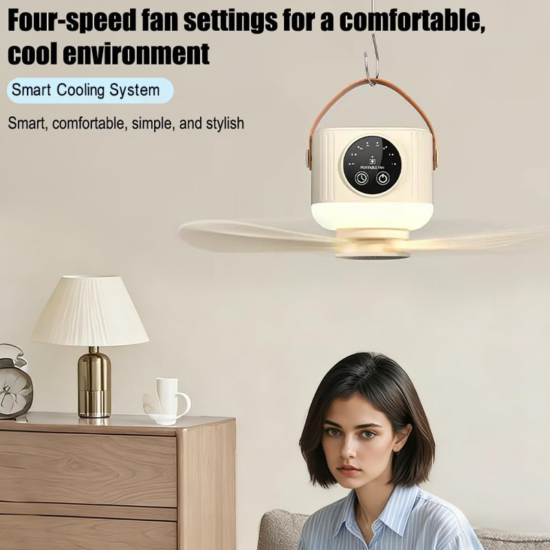 Portable Ceiling Fan with Remote Control
