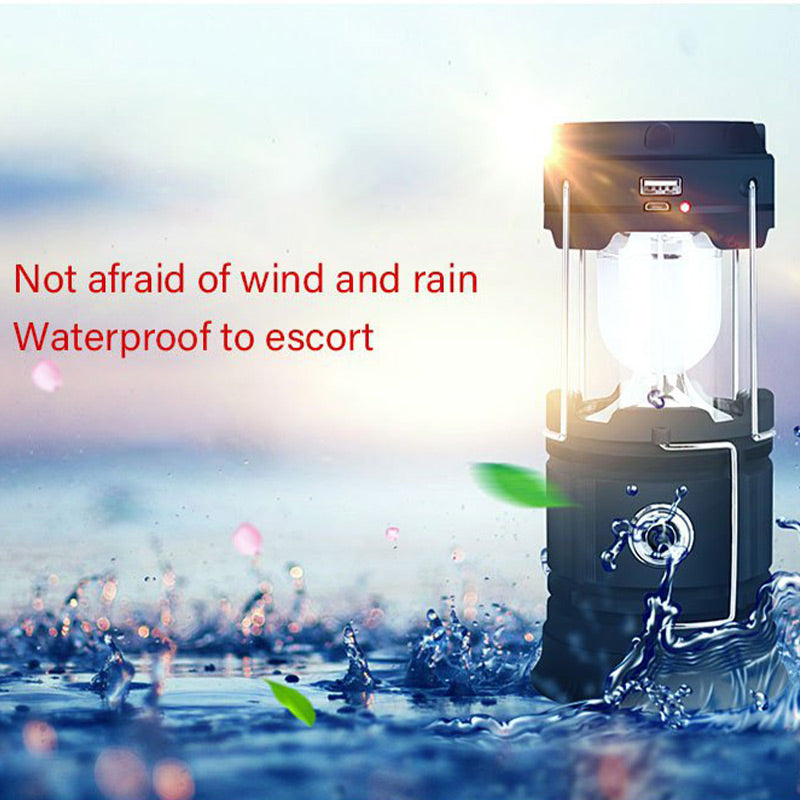 Solar Powered Retractable Camping Light