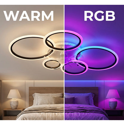 RGB Ceiling Fan with Lights & Remote
