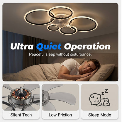 RGB Ceiling Fan with Lights & Remote