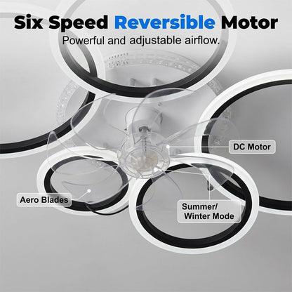 RGB Ceiling Fan with Lights & Remote
