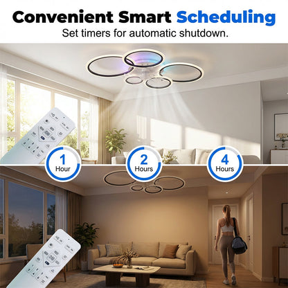 RGB Ceiling Fan with Lights & Remote