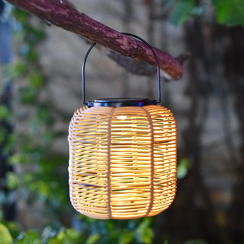 Solar Powered Rattan Lantern Light🏮