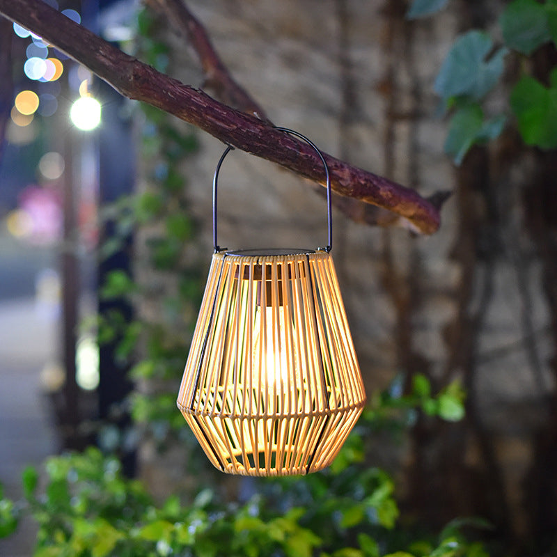 Solar Powered Rattan Lantern Light🏮