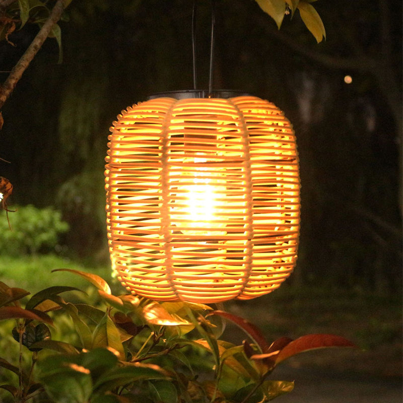Solar Powered Rattan Lantern Light🏮