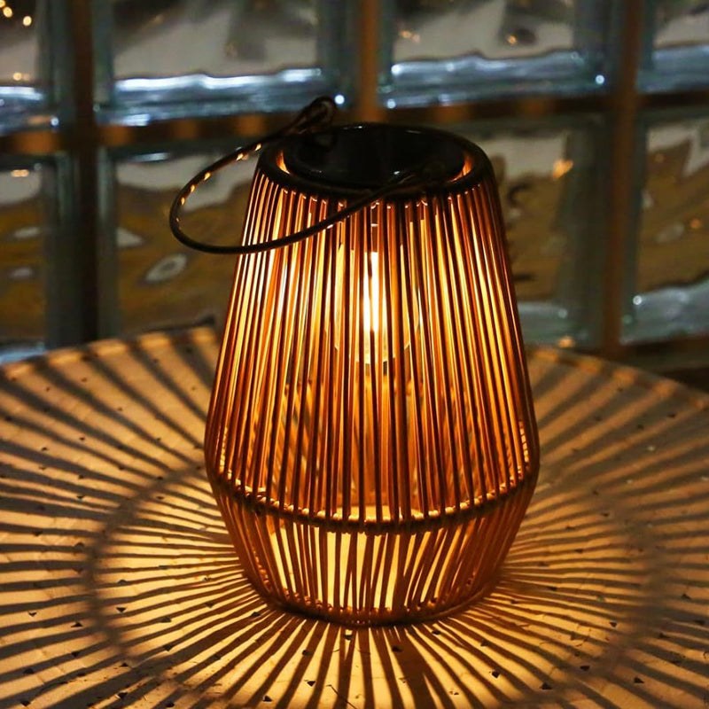 Solar Powered Rattan Lantern Light🏮