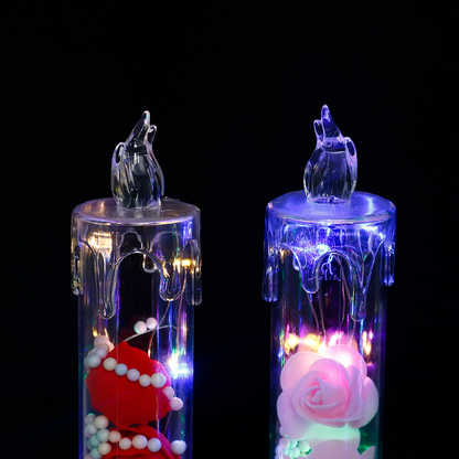 LED Rose Flower Light Candle