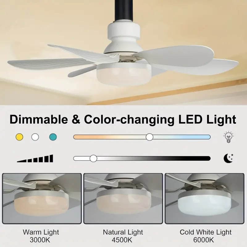 🔥2-IN-1 PORTABLE CEILING FAN & LIGHT with Remote Control