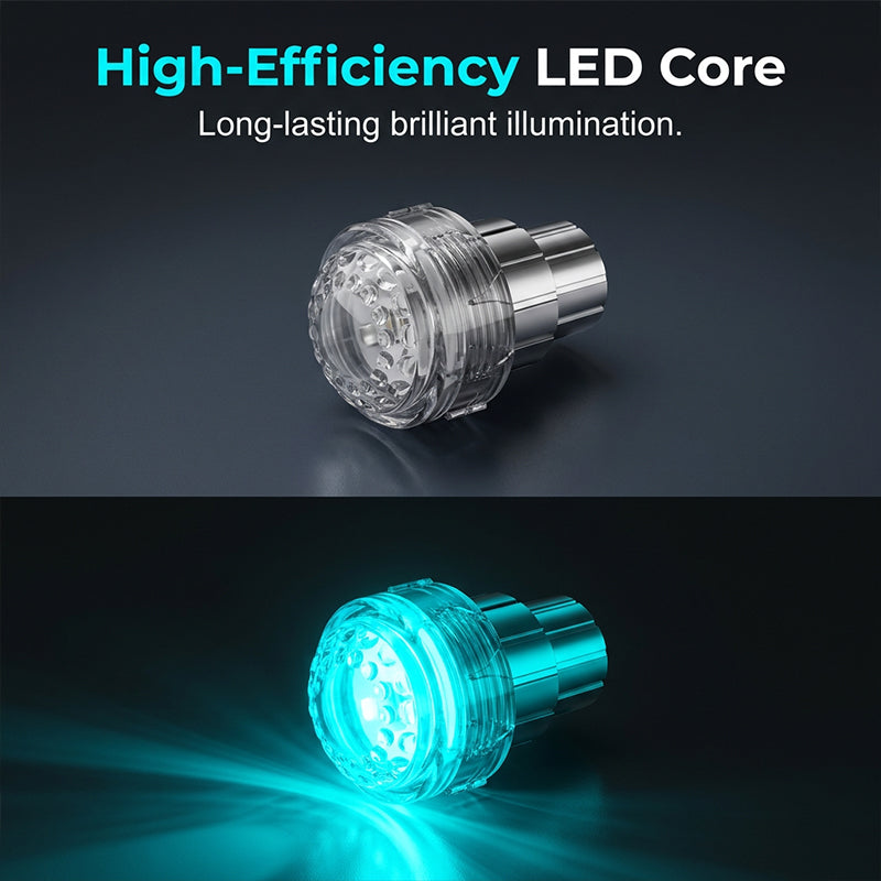 Wire-Free Motorcycle Valve Cap Light