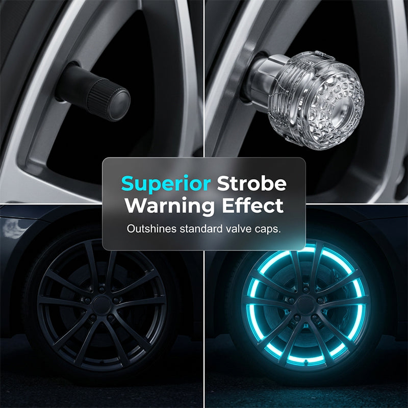 Wire-Free Motorcycle Valve Cap Light