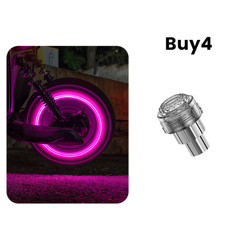 Wire-Free Motorcycle Valve Cap Light