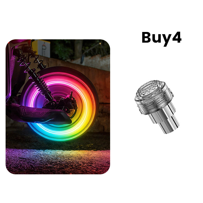 Wire-Free Motorcycle Valve Cap Light