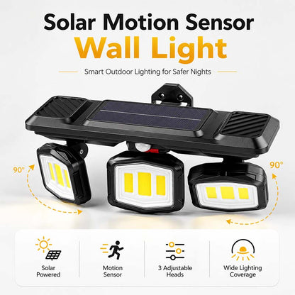 Adjustable Solar Motion Sensor Wall Light