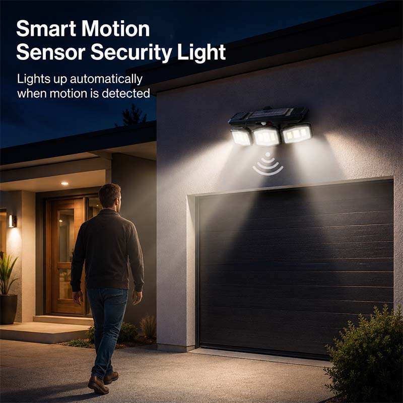 Adjustable Solar Motion Sensor Wall Light