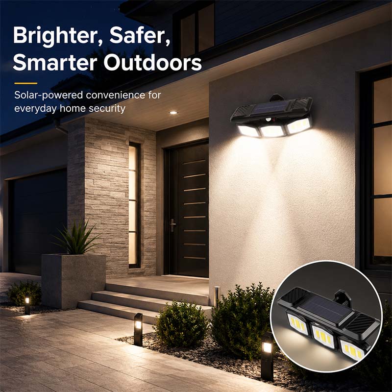Adjustable Solar Motion Sensor Wall Light