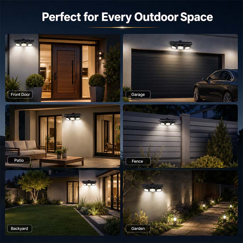 Adjustable Solar Motion Sensor Wall Light