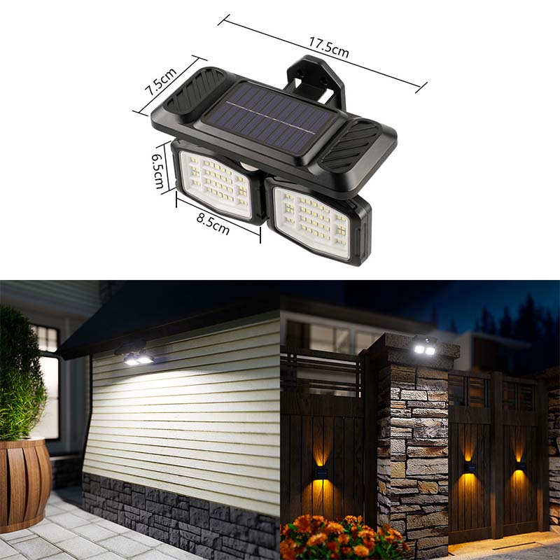 Adjustable Solar Motion Sensor Wall Light