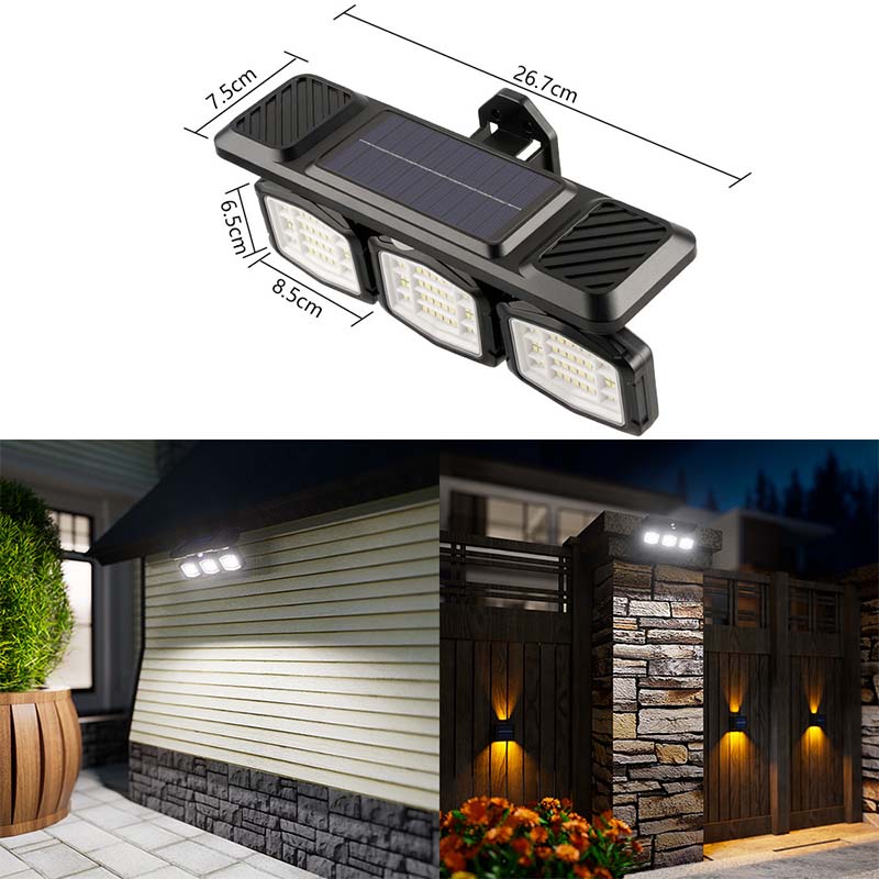 Adjustable Solar Motion Sensor Wall Light