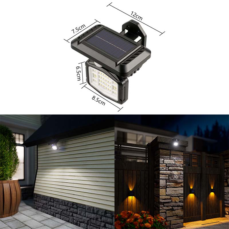 Adjustable Solar Motion Sensor Wall Light