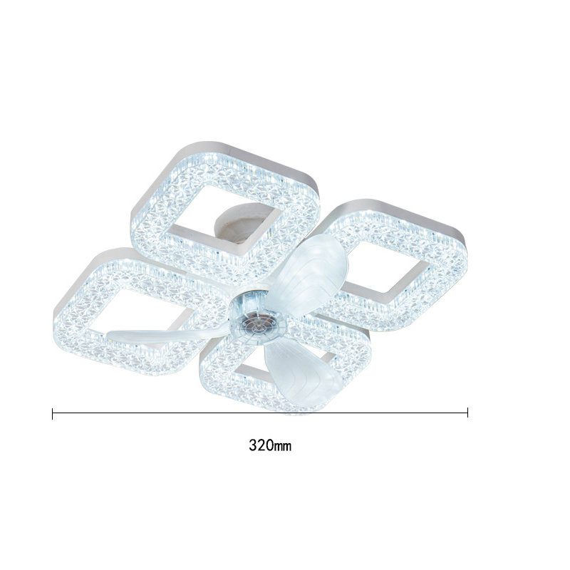 Modern LED Ceiling Fan with Light & Remote