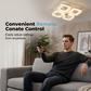 Modern LED Ceiling Fan with Light & Remote