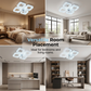 Modern LED Ceiling Fan with Light & Remote