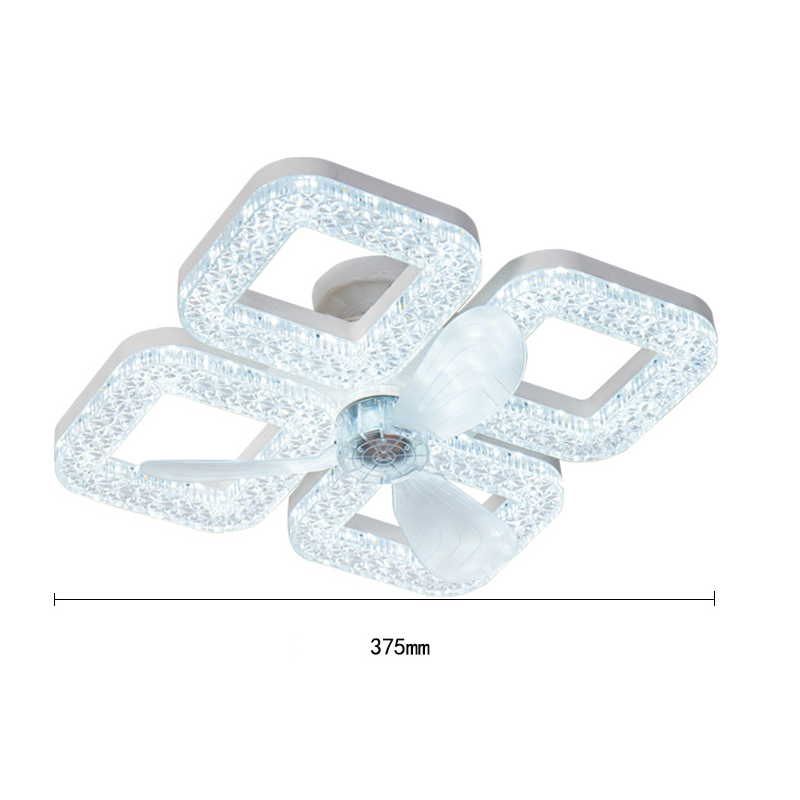 Modern LED Ceiling Fan with Light & Remote
