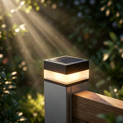 💡Waterproof Solar Post Cap Lights – Auto on/off & energy-saving – Fits 4x4 posts, perfect for fences, decks or driveways🌙