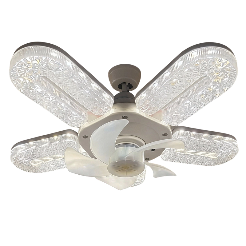 Crystal-Effect LED 5-Blade LED Fan Light
