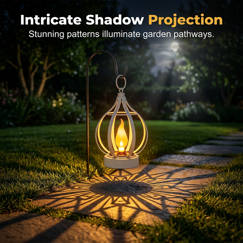 Realistic Flame Solar Hanging Lantern