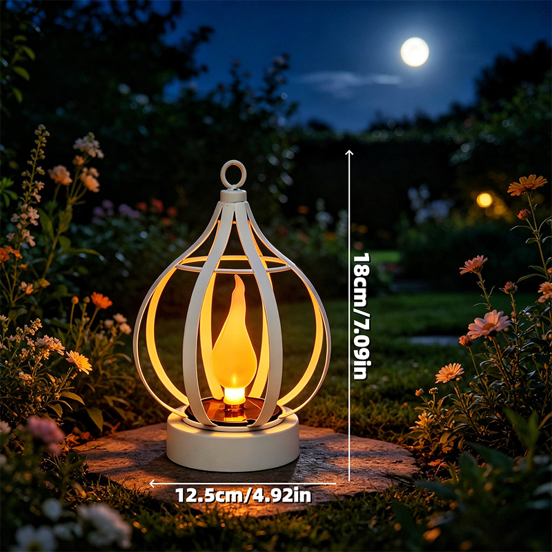 Realistic Flame Solar Hanging Lantern