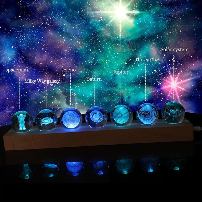 Crystal Orb Desktop Decor Set