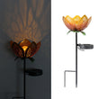 Solar Iron Lotus Garden Stake Light