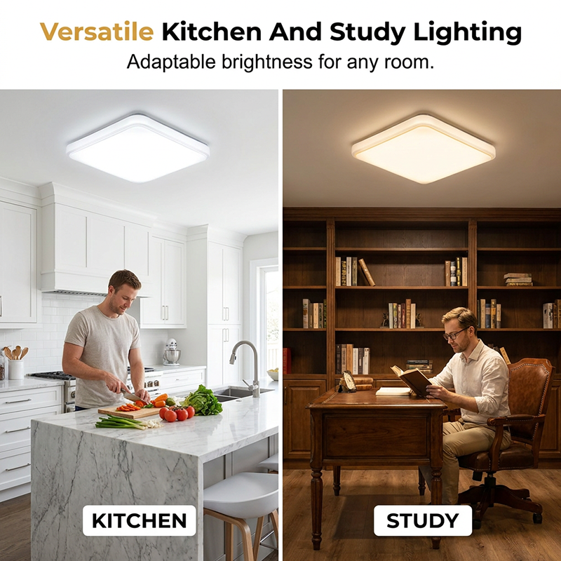 💡Modern Minimalist LED Ceiling Light – Eye-caring & 3-color dimmable – Square flush mount – sleek and energy-efficient 🏠💡