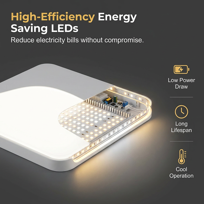 💡Modern Minimalist LED Ceiling Light – Eye-caring & 3-color dimmable – Square flush mount – sleek and energy-efficient 🏠💡
