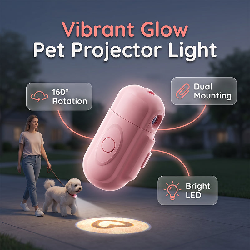 🐾Anti-Lost Pet Glow Collar Projector Light with Breed Patterns
